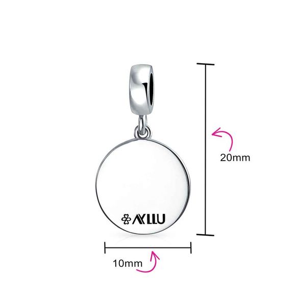 Circle LGBTQ Rainbow Gay Pride Rights Ying Yang Dangle Charm Bead - Silver - Picture 4 of 5